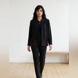 Double D Ranch Black Cape with Purple Detailing